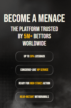 Menace Casino Registrace